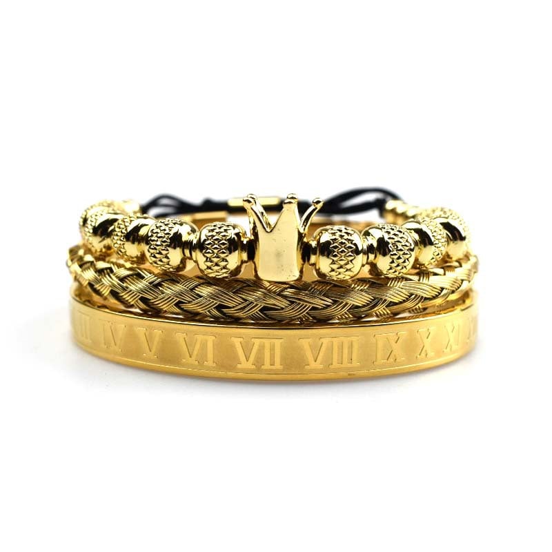 Bracciale da uomo Corona Imperiale Stile Romano - Magnus
