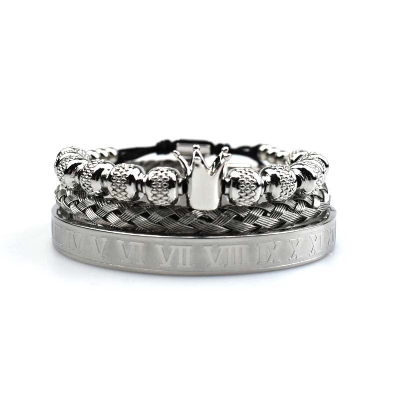 Bracciale da uomo Corona Imperiale Stile Romano - Magnus