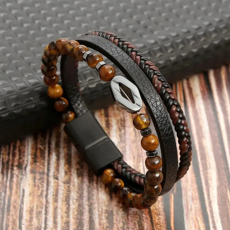 Elegant Vintage - Bracciale di lusso in pelle