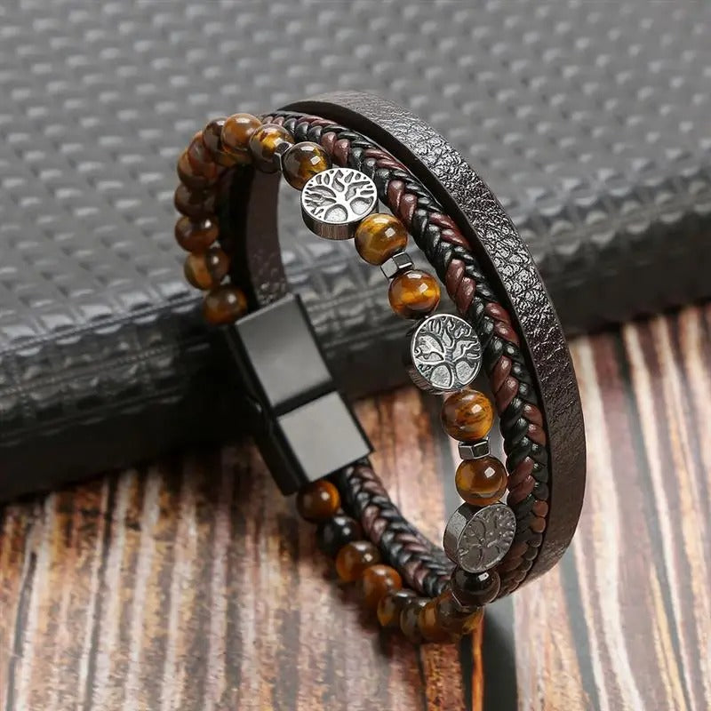 Elysian Vintage - Bracciale di lusso in pelle