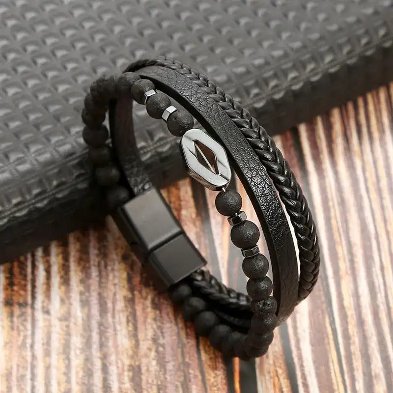 Elegant Vintage - Bracciale di lusso in pelle