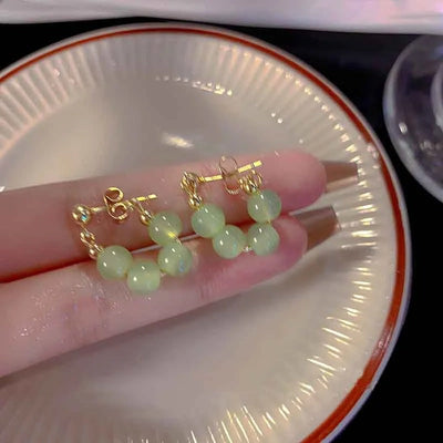 Orecchini a cerchio con perle ritorte Lime - Liora