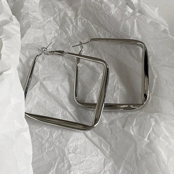 Orecchini a cerchio quadrati - Cyra