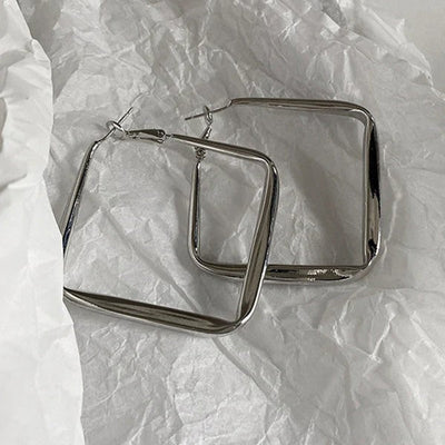 Orecchini a cerchio quadrati - Cyra