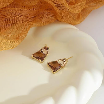 Orecchini a goccia con prisma d'ambra - Rafaela