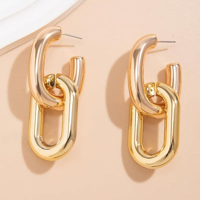 Orecchini pendenti con maglie in grassetto - Lucinda