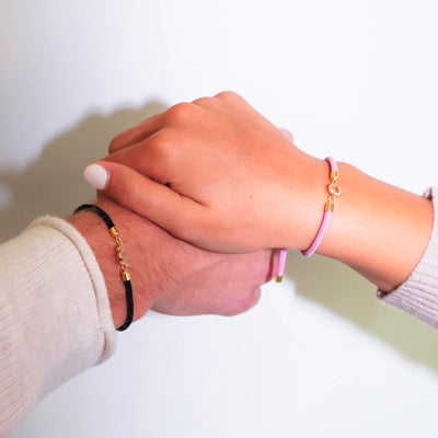 Bracciale Unisex con Corda Regolabile e Lettera Iniziale - Halimah