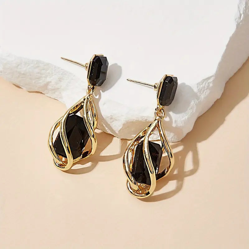 Orecchini a goccia con abbraccio di mezzanotte - Basma