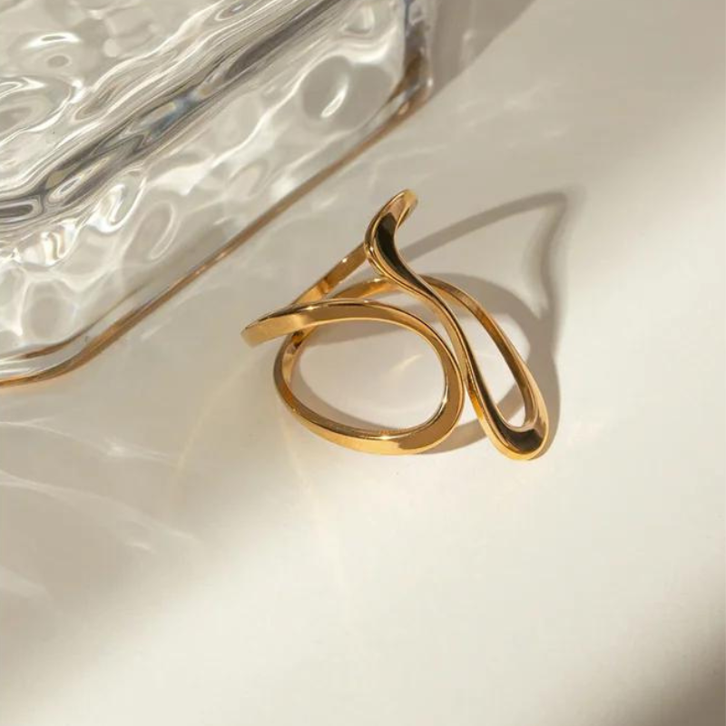 Lussuosi Intrecciati Anello - Bianca