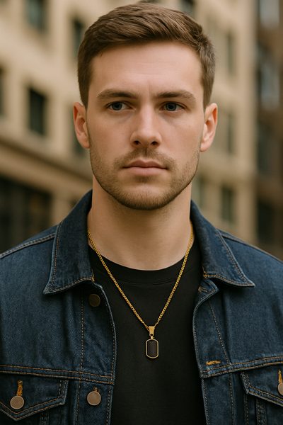 Collana da uomo con ciondolo geometrico - Eliano