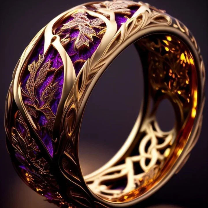 Anello esotico viola cavo - Dalila