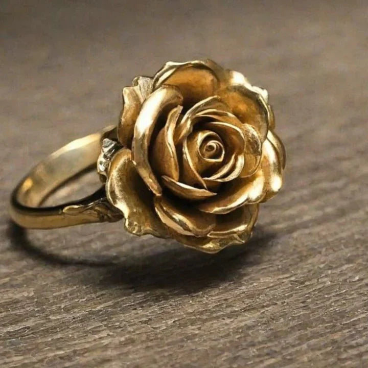 Anello con fiore d'oro - Indira