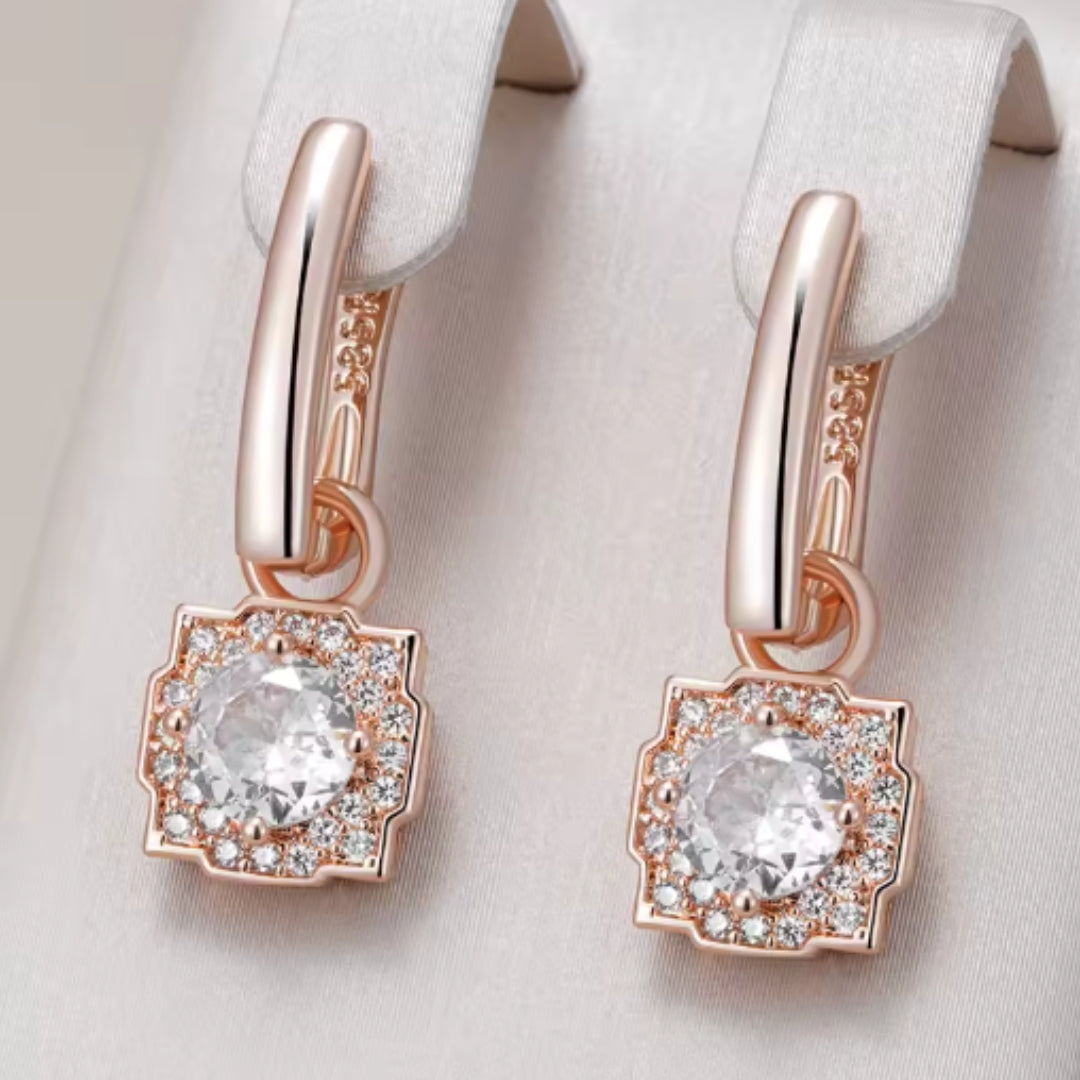 Eleganti orecchini tondi di cristallo - Sahara