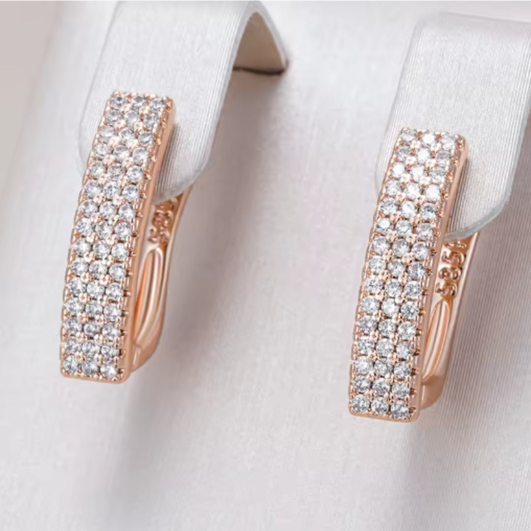 Orecchini placcati in oro con un elegante luccichio - Nesrin