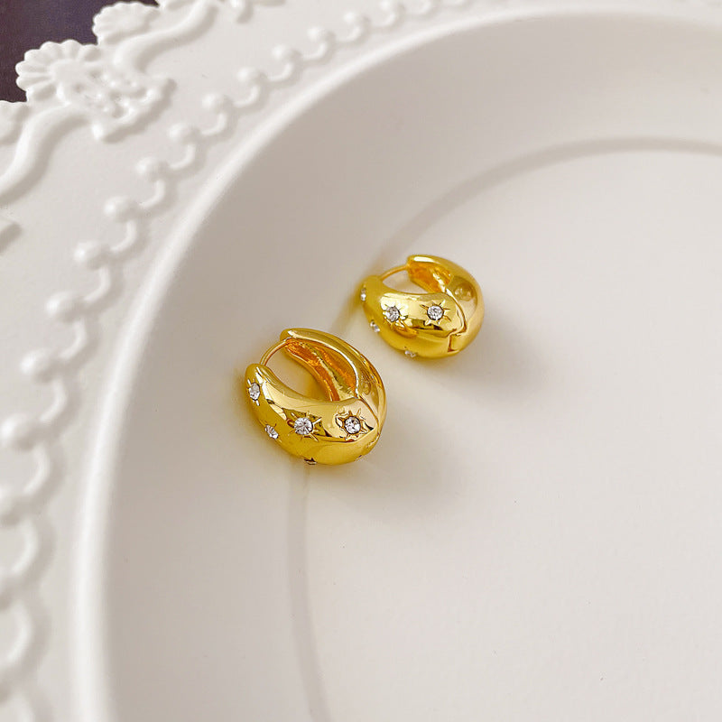 Orecchini a cerchio con cupola stellata - Iolanda