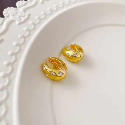 Orecchini a cerchio con cupola stellata - Iolanda