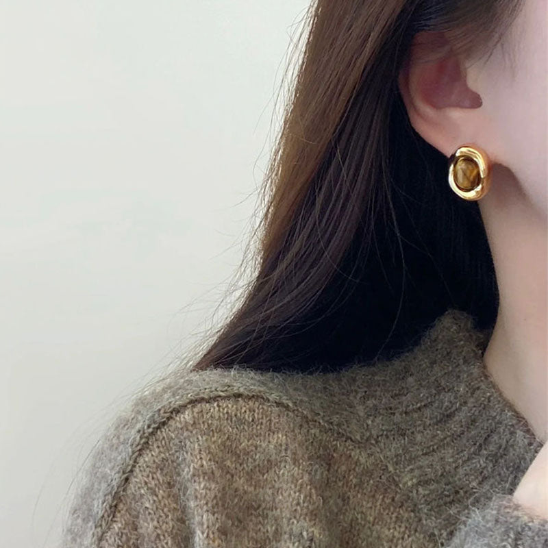 Orecchini a goccia dorati - Noura