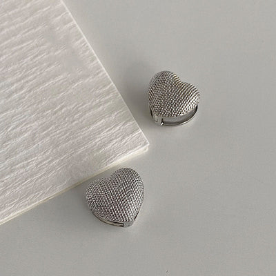 Orecchini a cuore strutturati - Helena