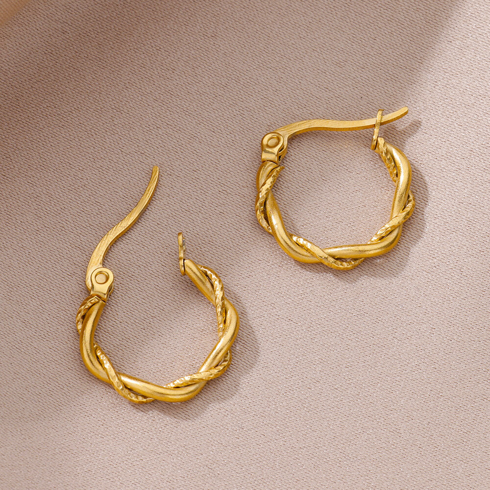 Orecchini a cerchio ritorti - Chiara
