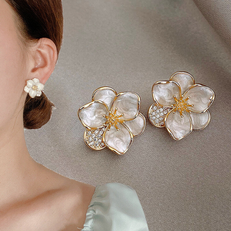 Orecchini Fiori bianchi - Nicole