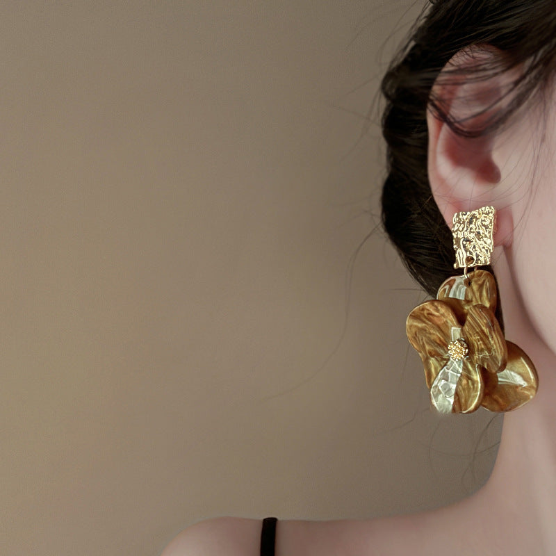 Orecchini a fiore di cacao - Nadia