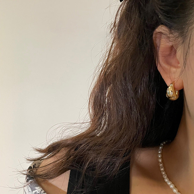 Orecchini a cerchio con cupola stellata - Iolanda