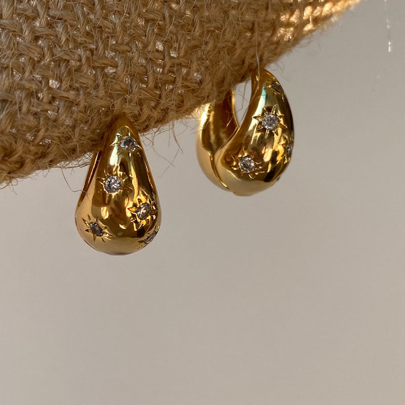 Orecchini a cerchio con cupola stellata - Iolanda