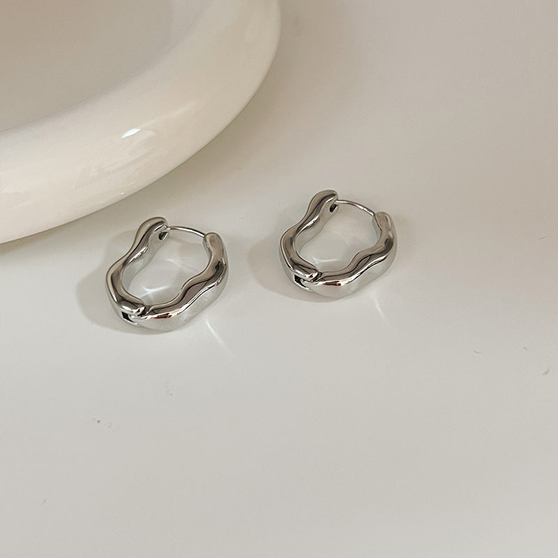 Orecchini a cerchio a flusso organico - Floriana