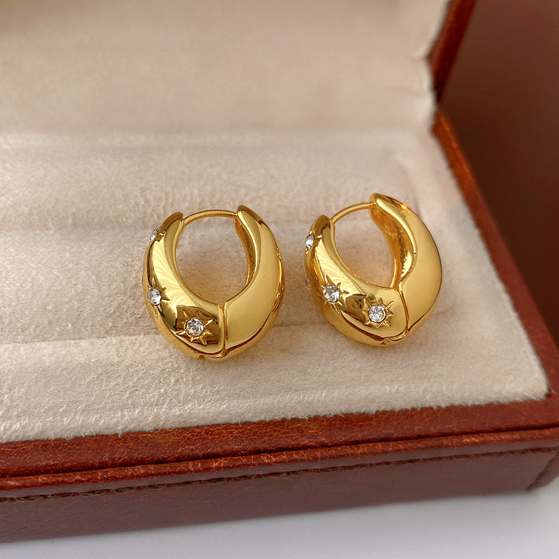 Orecchini a cerchio con cupola stellata - Iolanda