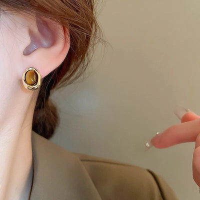 Orecchini a goccia dorati - Noura