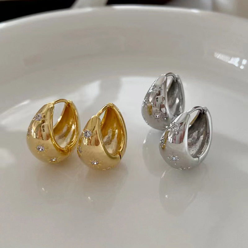 Orecchini a cerchio con cupola stellata - Iolanda