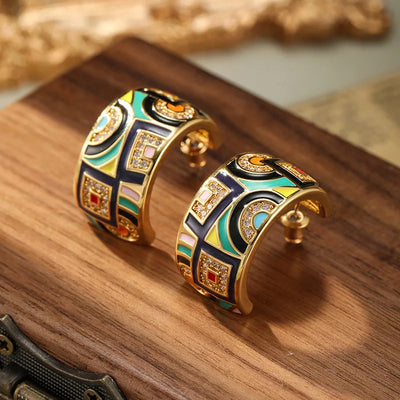 Orecchini a cerchio Art Déco - Aphra