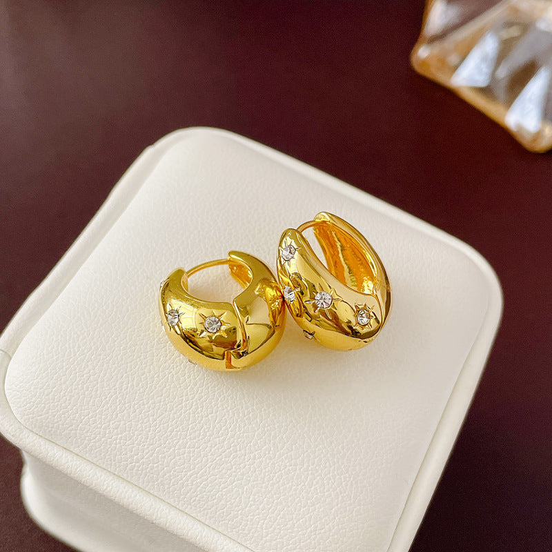 Orecchini a cerchio con cupola stellata - Iolanda