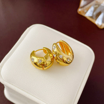 Orecchini a cerchio con cupola stellata - Iolanda