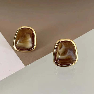 Orecchini a perno con accenti marmorizzati - Zafira