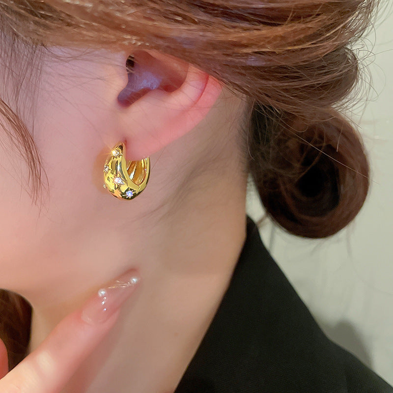 Orecchini a cerchio con cupola stellata - Iolanda