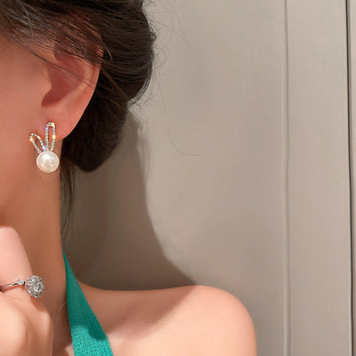 Orecchini Coniglietto Perle - Flavia