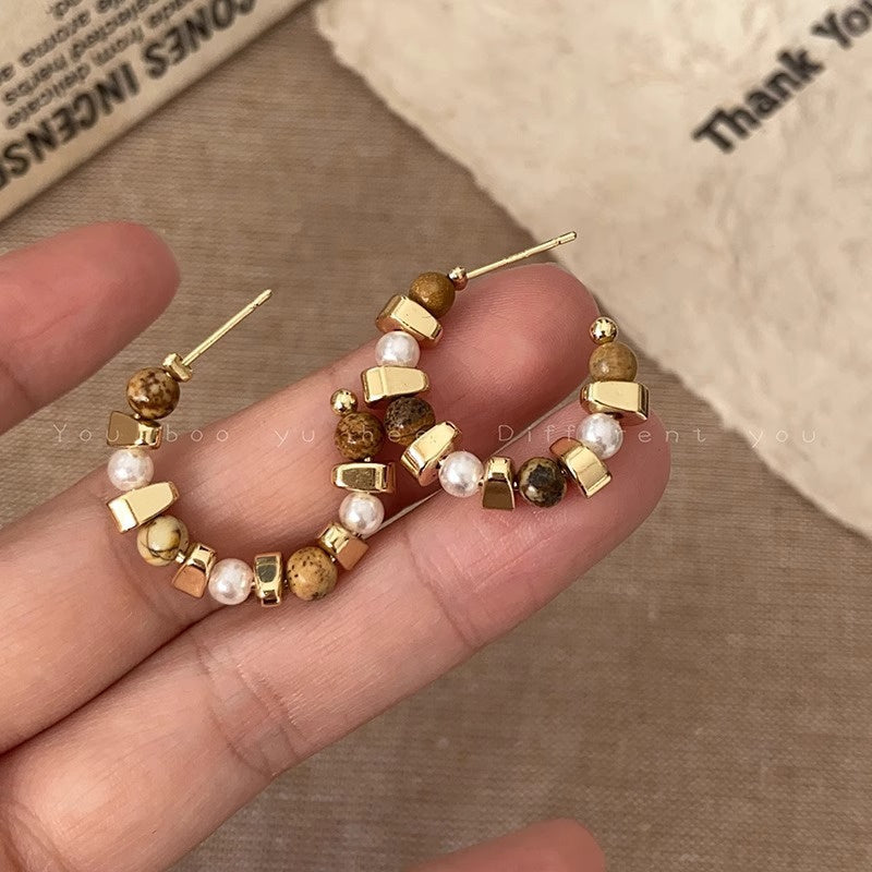 Orecchini a cerchio Earthy Elegance - Lorena