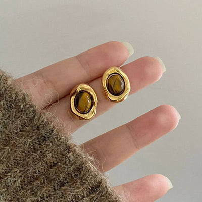 Orecchini a goccia dorati - Noura