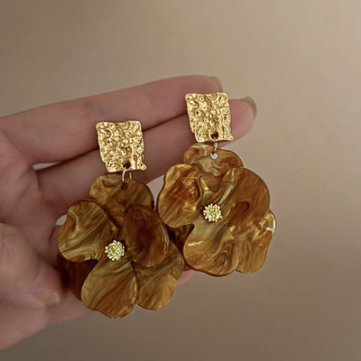 Orecchini a fiore di cacao - Nadia