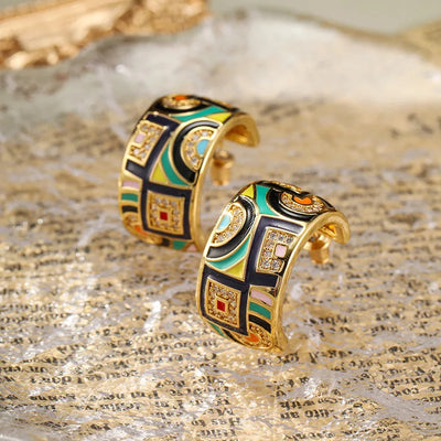 Orecchini a cerchio Art Déco - Aphra