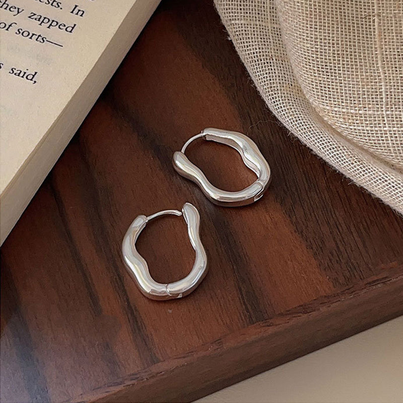 Orecchini a cerchio a flusso organico - Floriana