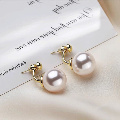 Orecchini tondi dorati - Bianca