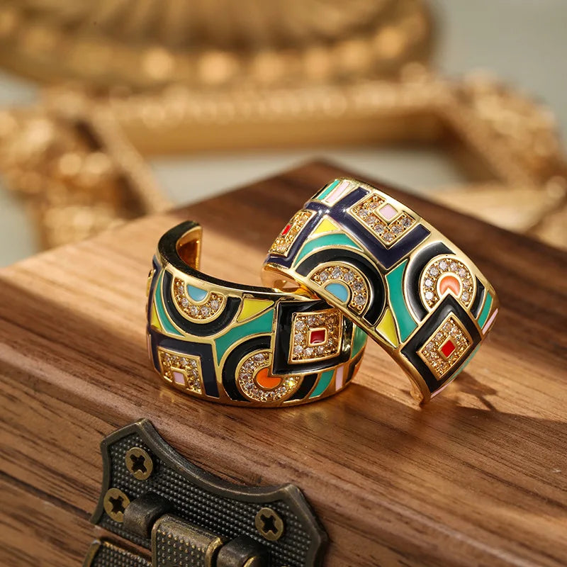 Orecchini a cerchio Art Déco - Aphra