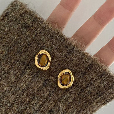 Orecchini a goccia dorati - Noura