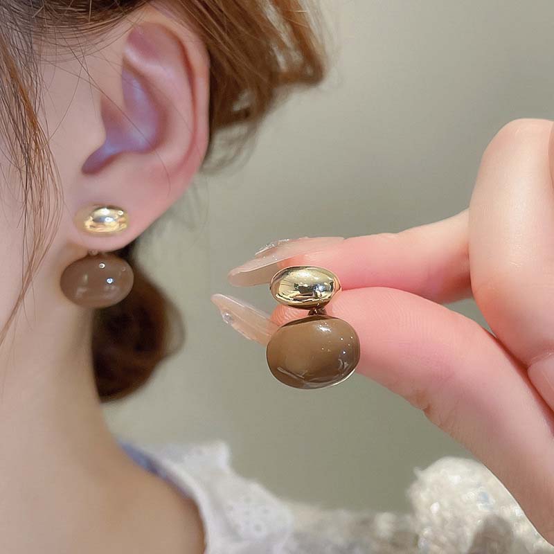 Orecchini a goccia di cioccolato - Naomi