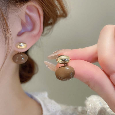 Orecchini a goccia di cioccolato - Naomi