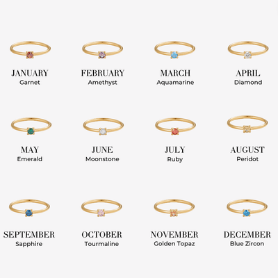 Anello in oro con pietra di nascita - Amaris