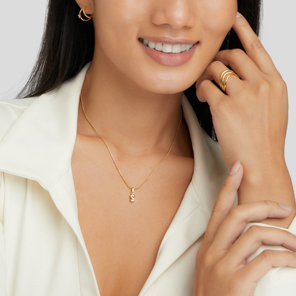 Sofisticata collana di lettere a bolla - Fedra