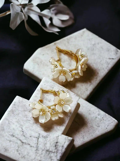 Orecchini a cerchio Fiore - Arianna